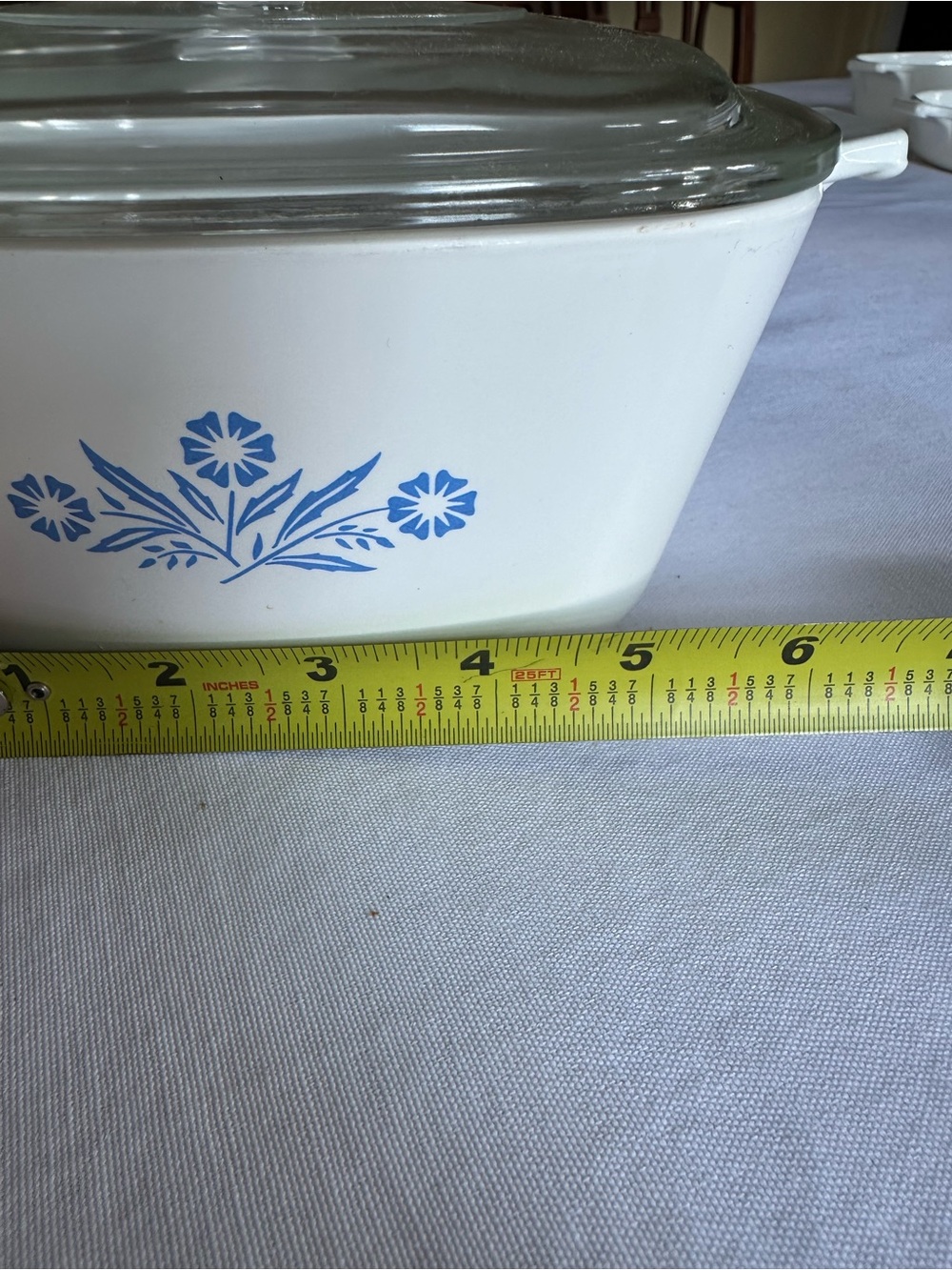 Vintage Corning Ware Blue Cornflower 1 3/4 Qt Casserole Dish w/ Lid P-1 3/4-B - Picture 3 of 6